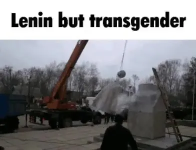 Lenin but Transgender Statue Falls