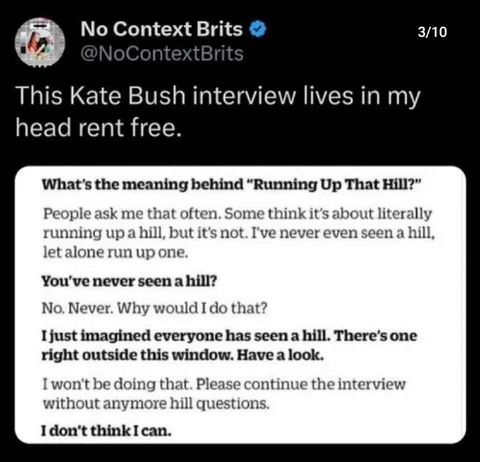 Kate Bush Hill Interview