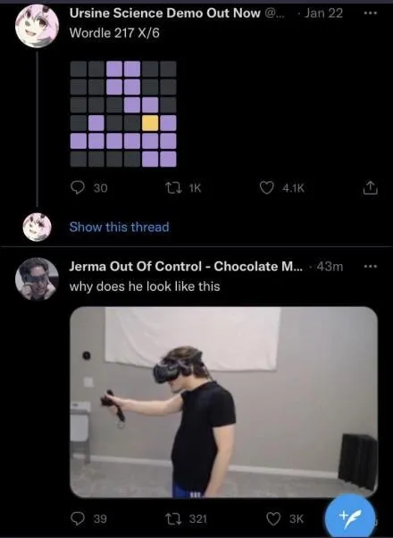 Wordle Looks Like a VR Gamer