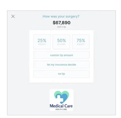 Medical Bill Tip Screen