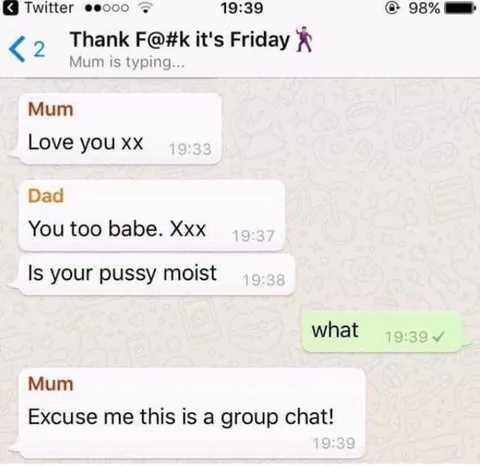 Dad Sends Wrong Group Chat Message