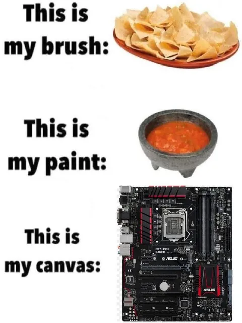 Chips Salsa Motherboard Art