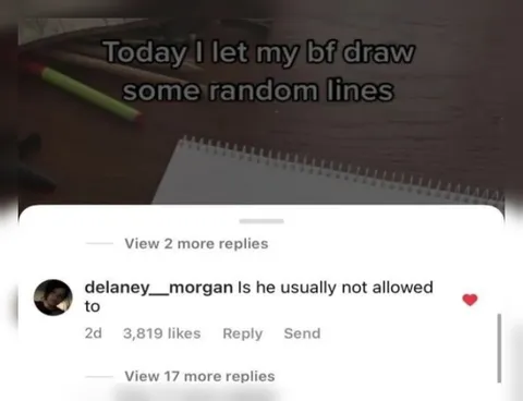 Boyfriend Draws Random Lines