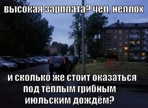 Зарплата и июльский дождь