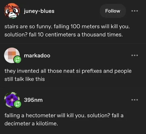 Metric Prefix Falling Joke