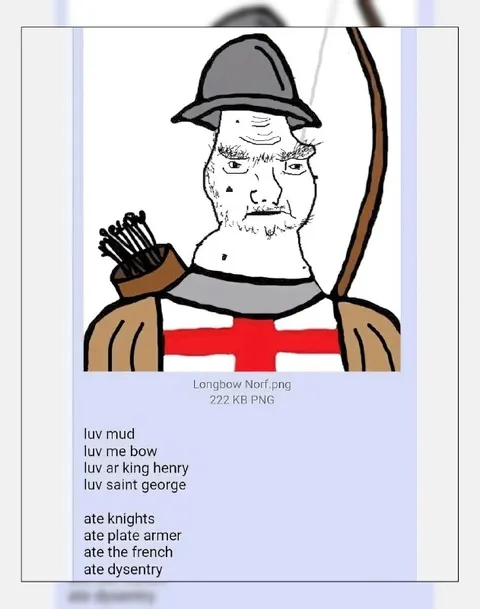 Medieval Longbowman Loves His Bow