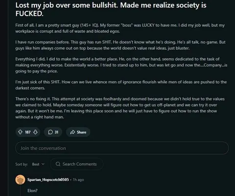 Elon? Job Loss Rant