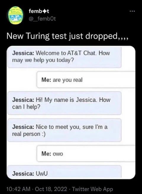 AT&T Chat Fails the Turing Test