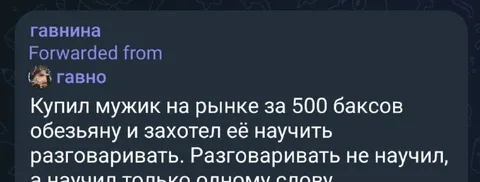 Обезьяна и одно слово