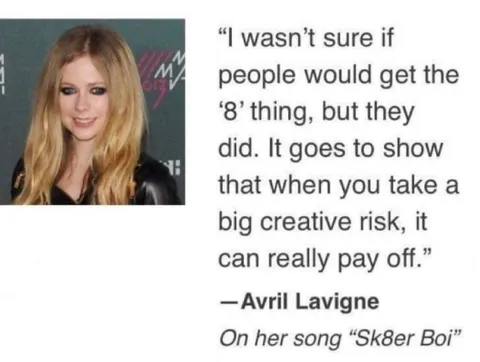 Avril Lavigne Sk8er Boi Quote