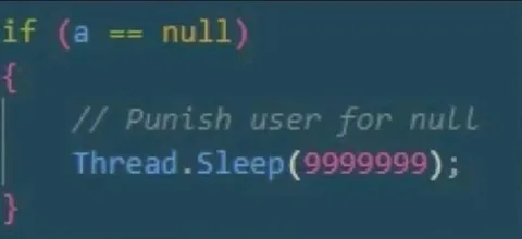 Punish User for Null