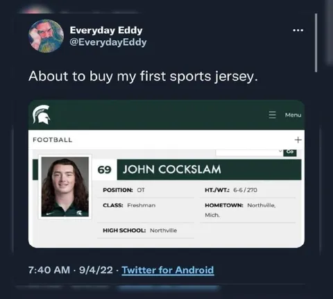 First Sports Jersey Fail