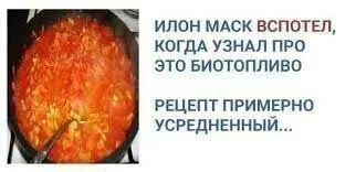 Илон Маск вспотел от биотоплива