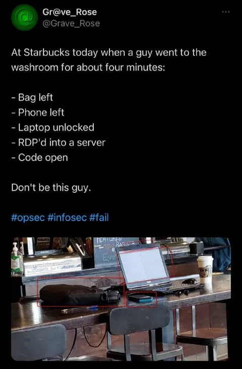 Starbucks Security Fail