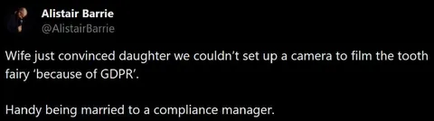 GDPR Tooth Fairy Compliance