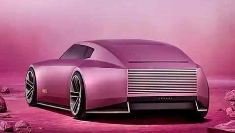 Футуристичный розовый автомобиль