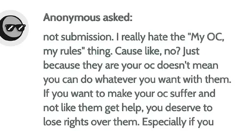 Anonymous Asked About OC Rights