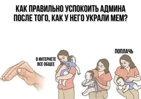 Как успокоить админа после кражи мема