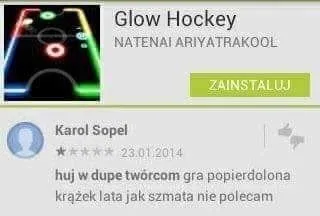 Wściekła recenzja Glow Hockey