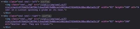 Two Friendly Seals in HTML