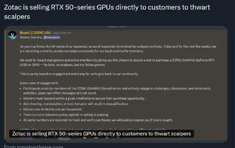 Zotac против скальперов RTX 50