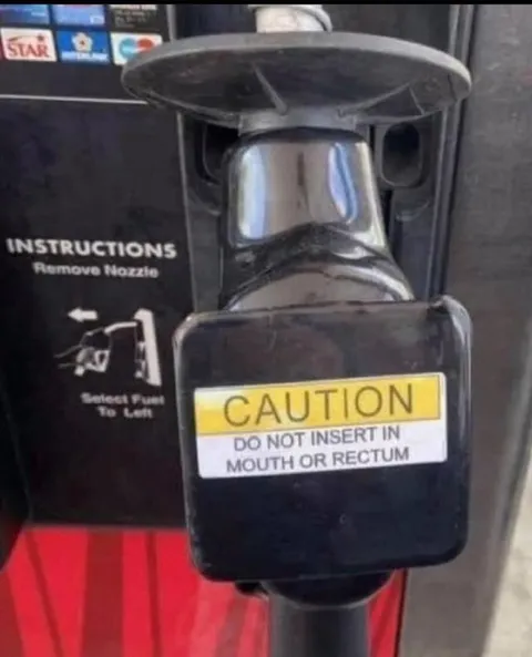 Gas Pump Safety Warning