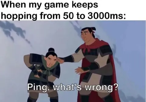Game Ping Spikes to 3000ms