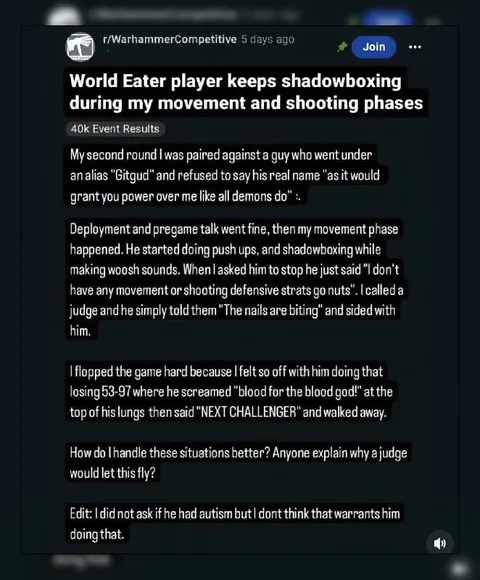 World Eater Shadowboxing Player