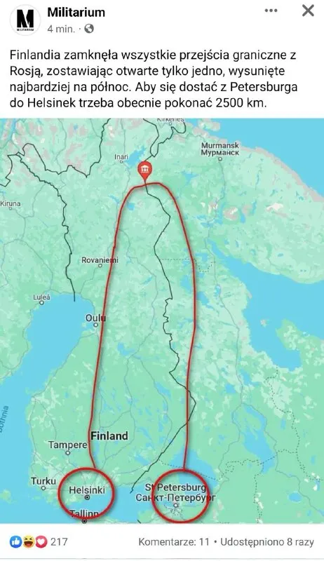 Finlandia zamknęła granice