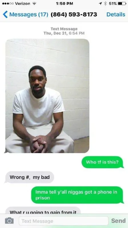 Phone in Prison Wrong Number