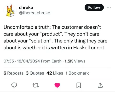 The Customer Wants Haskell