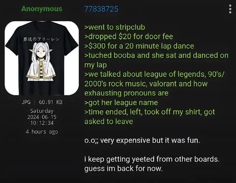 Strip Club Frieren Shirt Story