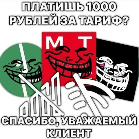 Платишь 1000 рублей за тариф