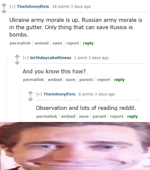 Observation and Reddit Reading