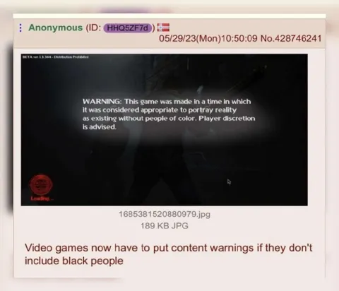 Video Game Diversity Warning