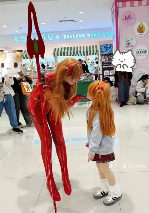 Asuka Meets Her Mini-Me