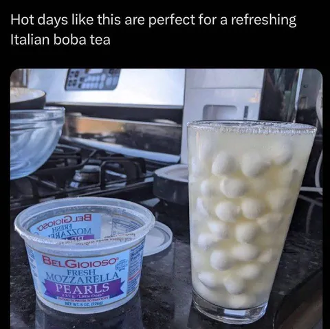 Italian Mozzarella Boba Tea