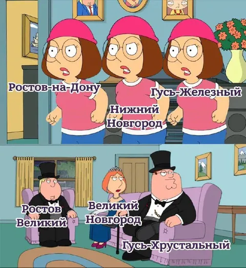 Города с похожими названиями