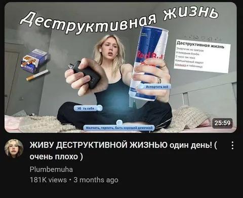 Деструктивная жизнь за один день