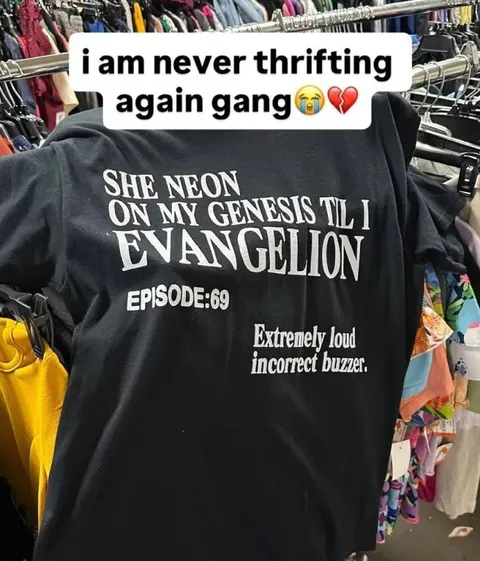 Thrift Store Evangelion Shirt