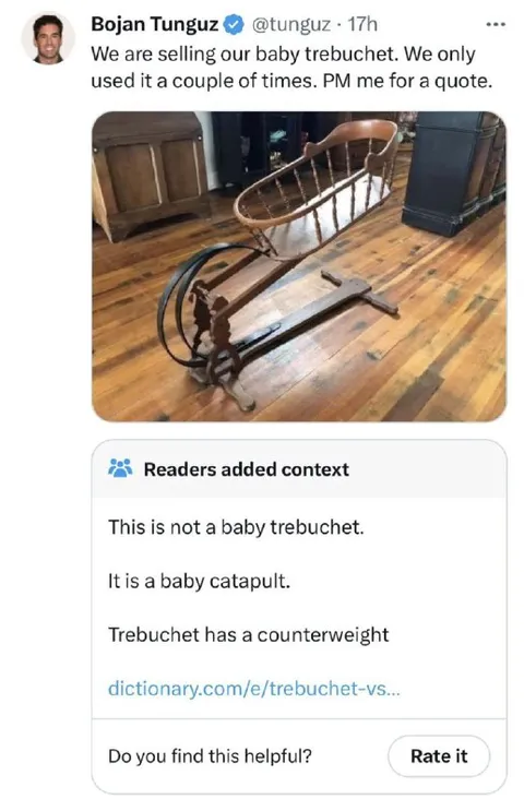 Baby Trebuchet Misidentification