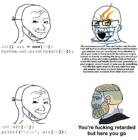 Wojak Argues About Array Indexing