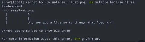 Rust Logo Borrow Error