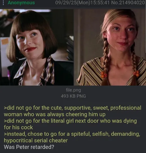 Peter chose the serial cheater
