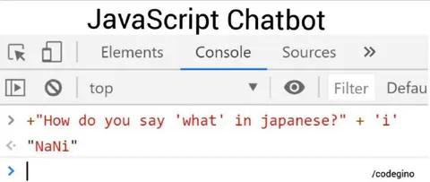JavaScript Chatbot Says Nani