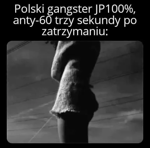 Polski gangster po zatrzymaniu