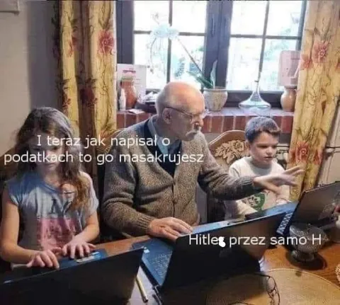 Dziadek masakruje podatki