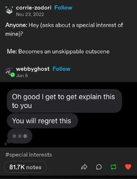 Special Interest Unskippable Cutscene