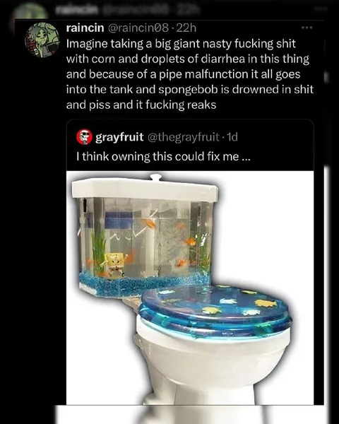 SpongeBob Aquarium Toilet Disaster
