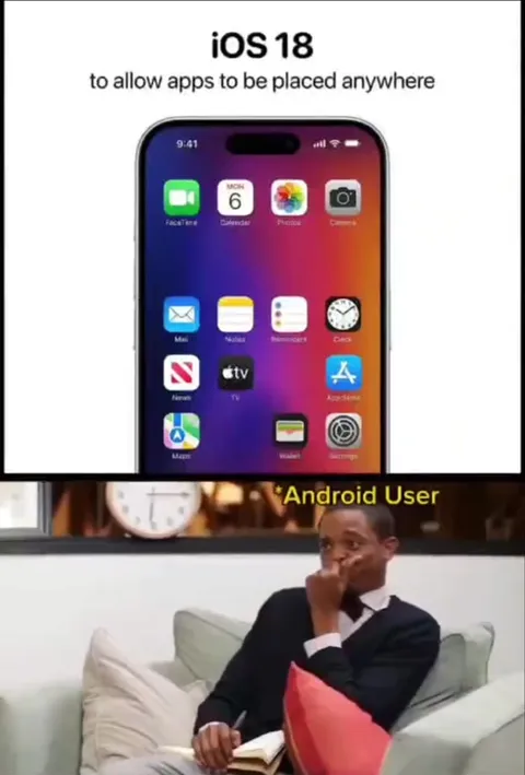 Android User Laughs at iOS 18